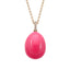 Rose Gold Neon Pink Egg Pendant with Diamond Bail | Fabergé