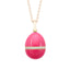 Rose Gold Neon Pink Egg Pendant with Diamond Belt | Fabergé