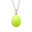 Rose Gold Neon Yellow Egg Pendant with Diamond Bail | Fabergé