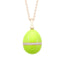 Rose Gold Neon Yellow Egg Pendant with Diamond Belt | Fabergé