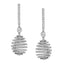 White Gold Diamond Pavé Spiral Egg Drop Earrings | Fabergé
