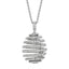 White Gold Diamond Pavé Spiral Egg Pendant | Fabergé