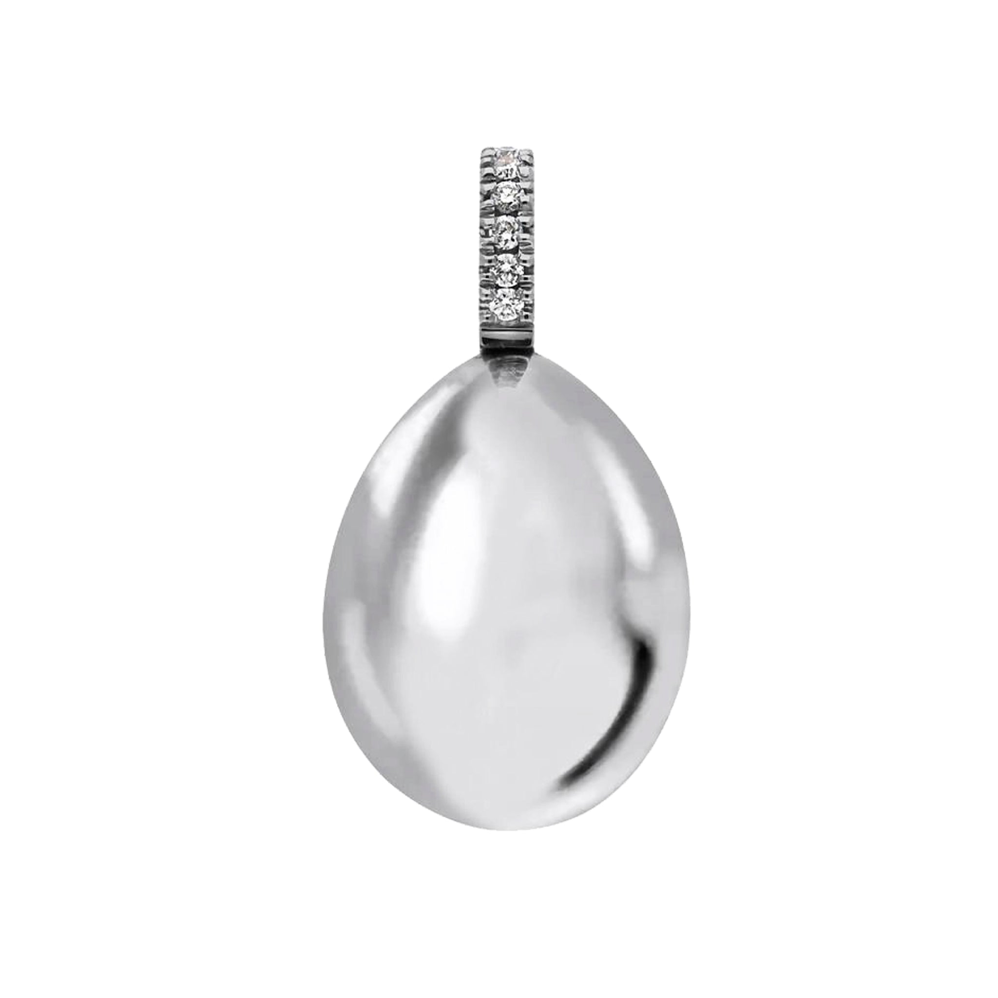 White Gold Egg Charm