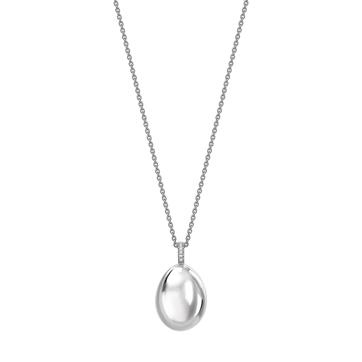 White Gold Egg Pendant | Fabergé