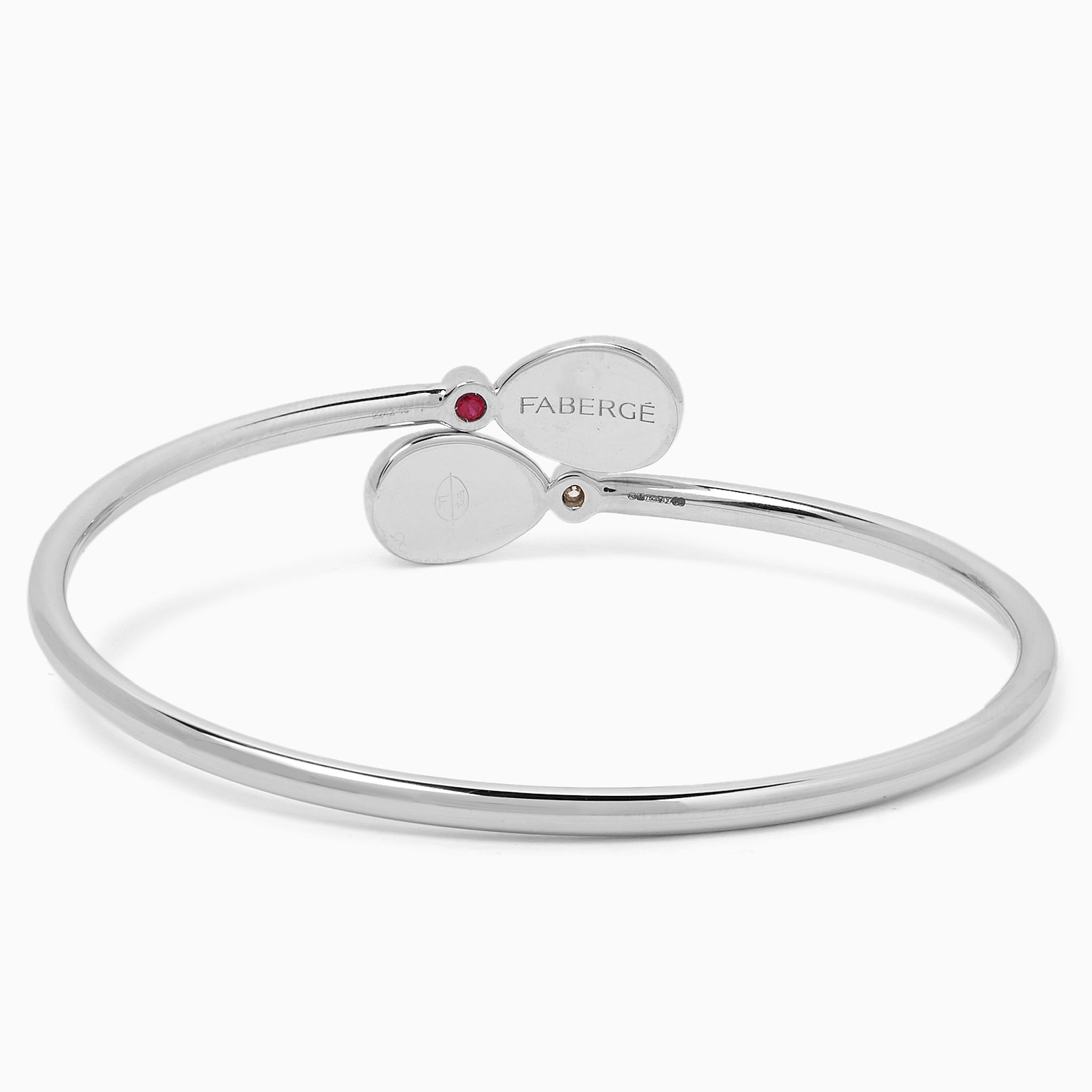 White Gold I Love You Crossover Bracelet | Fabergé