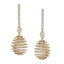 Yellow Gold Diamond Pavé Spiral Egg Drop Earrings | Fabergé