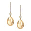 Yellow Gold Egg Hoop Drop Earrings I Fabergé
