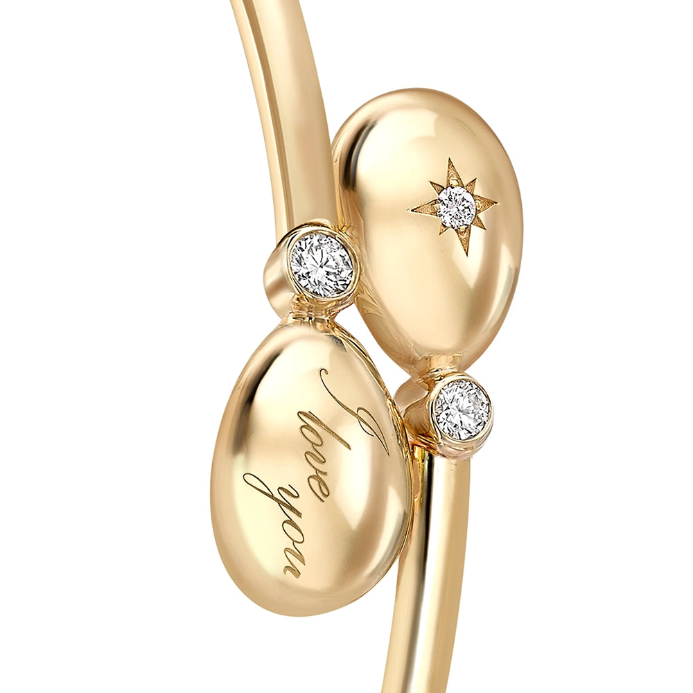 Yellow Gold I Love You Crossover Bracelet | Fabergé