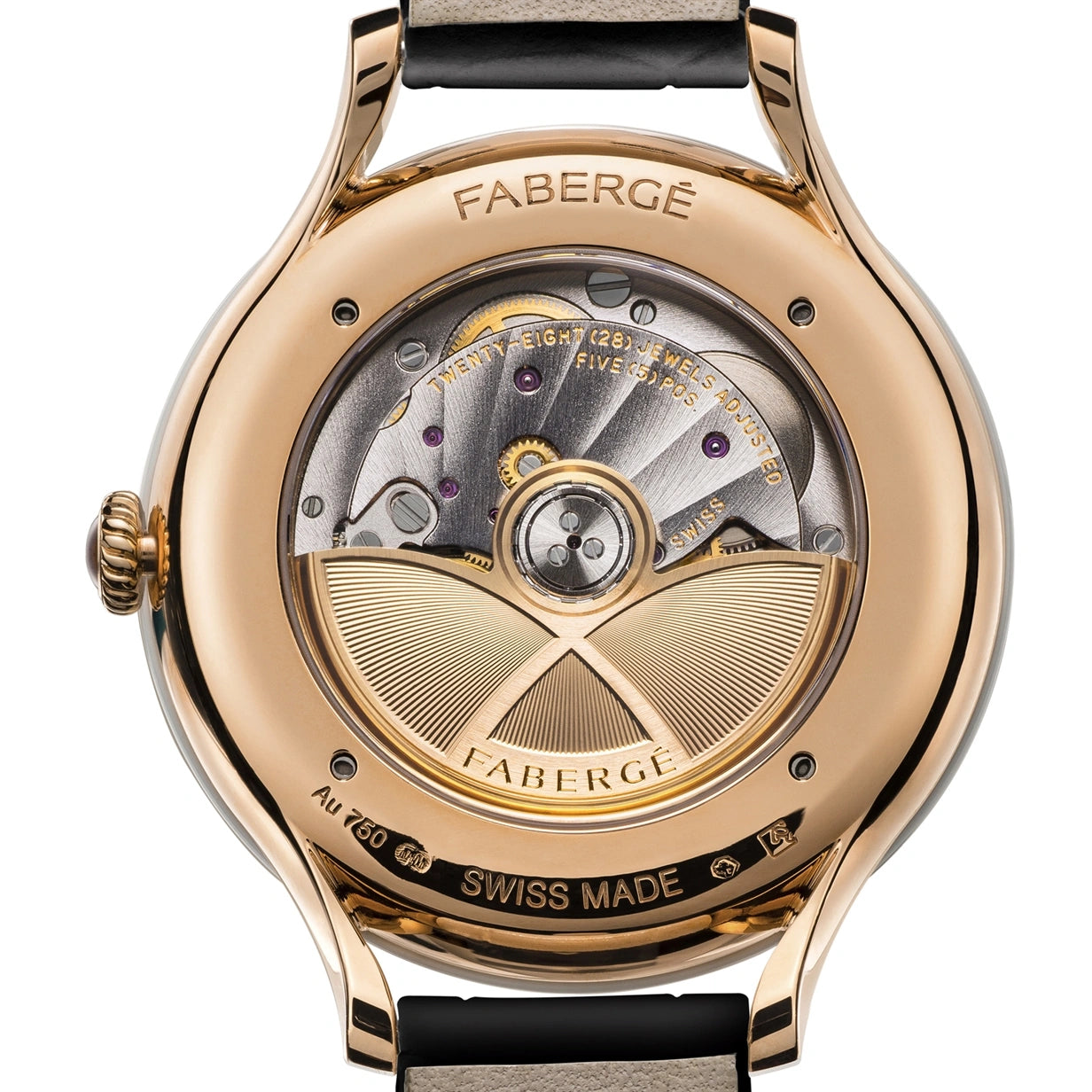 Ladies Watch – Fabergé Flirt 36MM 18 KARAT ROSE GOLD - BLACK DIAL WATCH