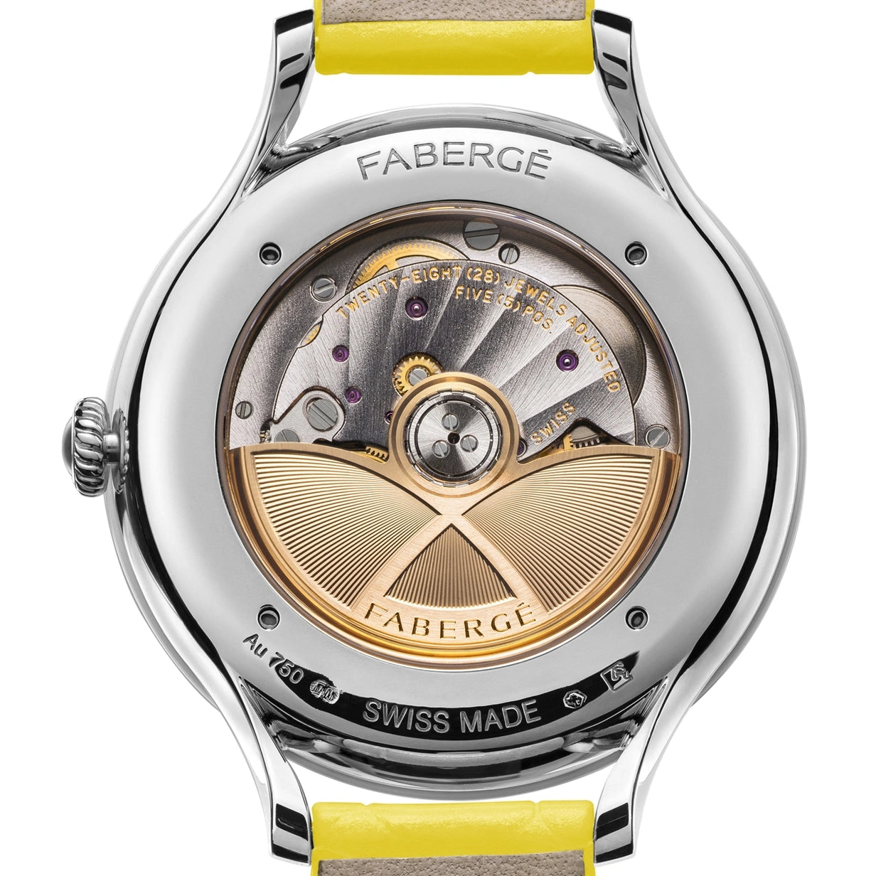 Ladies Watch – Fabergé Flirt 36MM 18 KARAT WHITE GOLD - YELLOW DIAL WATCH