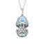 Fabergé Heritage Teal Guilloché Enamel Snowflake Surprise Locket