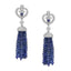 Impératrice White Gold & Blue Sapphire Tassel Earrings I Fabergé
