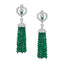 Fabergé Imperial Impératrice White Gold & Emerald Tassel Earrings