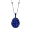 White Gold Blue Sapphire Egg Pendant | Fabergé