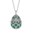 Zenya White Gold & Emerald Egg Pendant I Fabergé