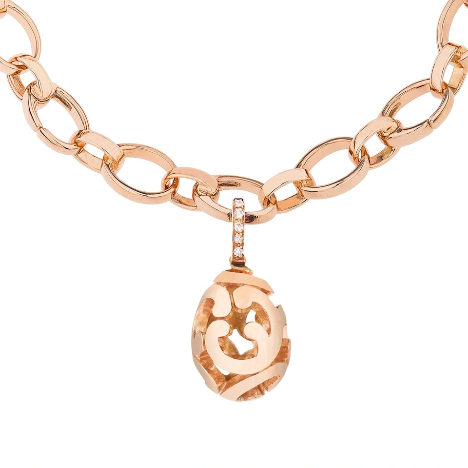Rose Gold & Diamond Egg Charm | Fabergé