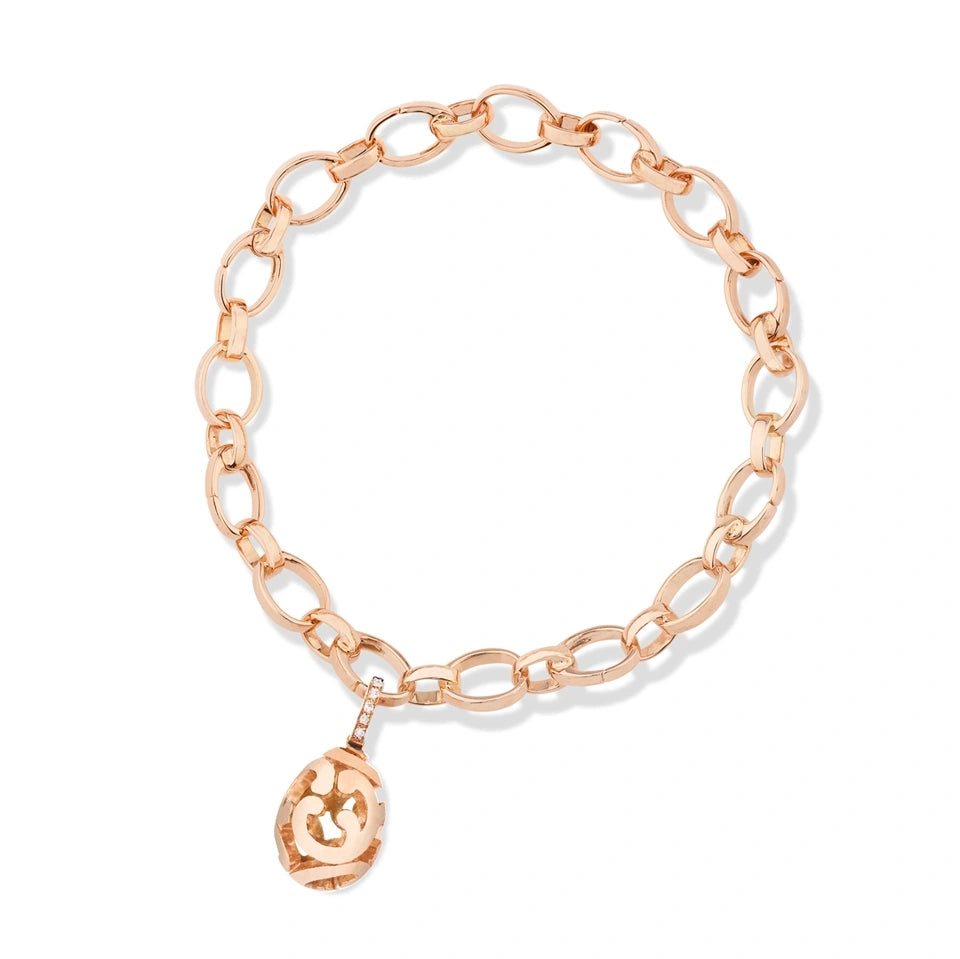 Rose Gold & Diamond Egg Charm | Fabergé