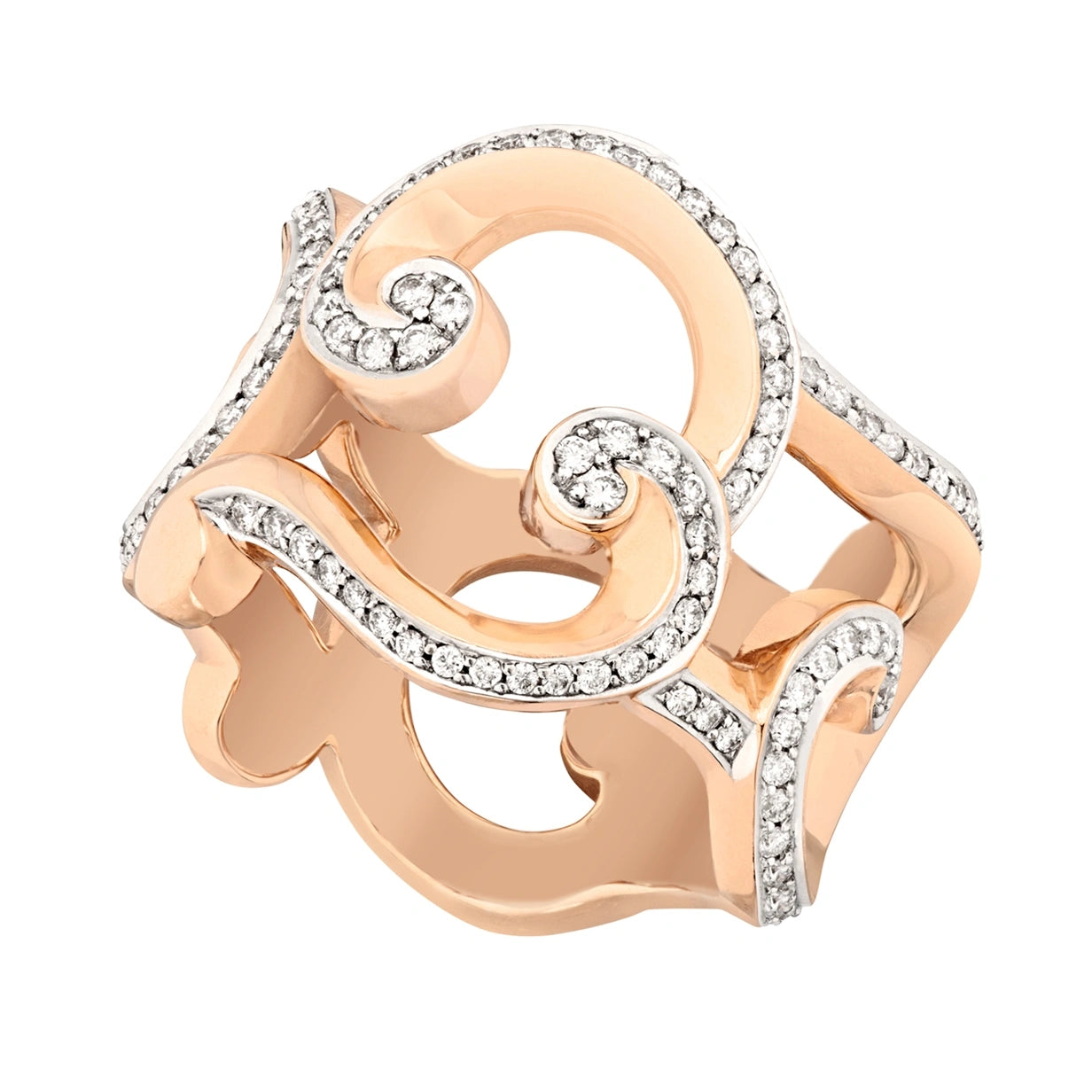Rose Gold & Diamond Grand Frame Ring | Fabergé