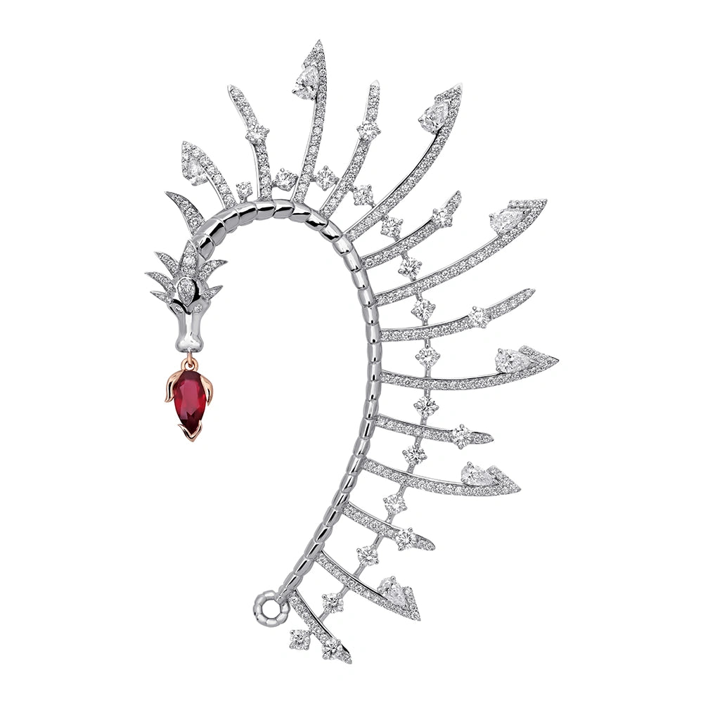 Fabergé x Game of Thrones White and Rose Gold Diamond Transformable Ear Cuff and Choker | Fabergé