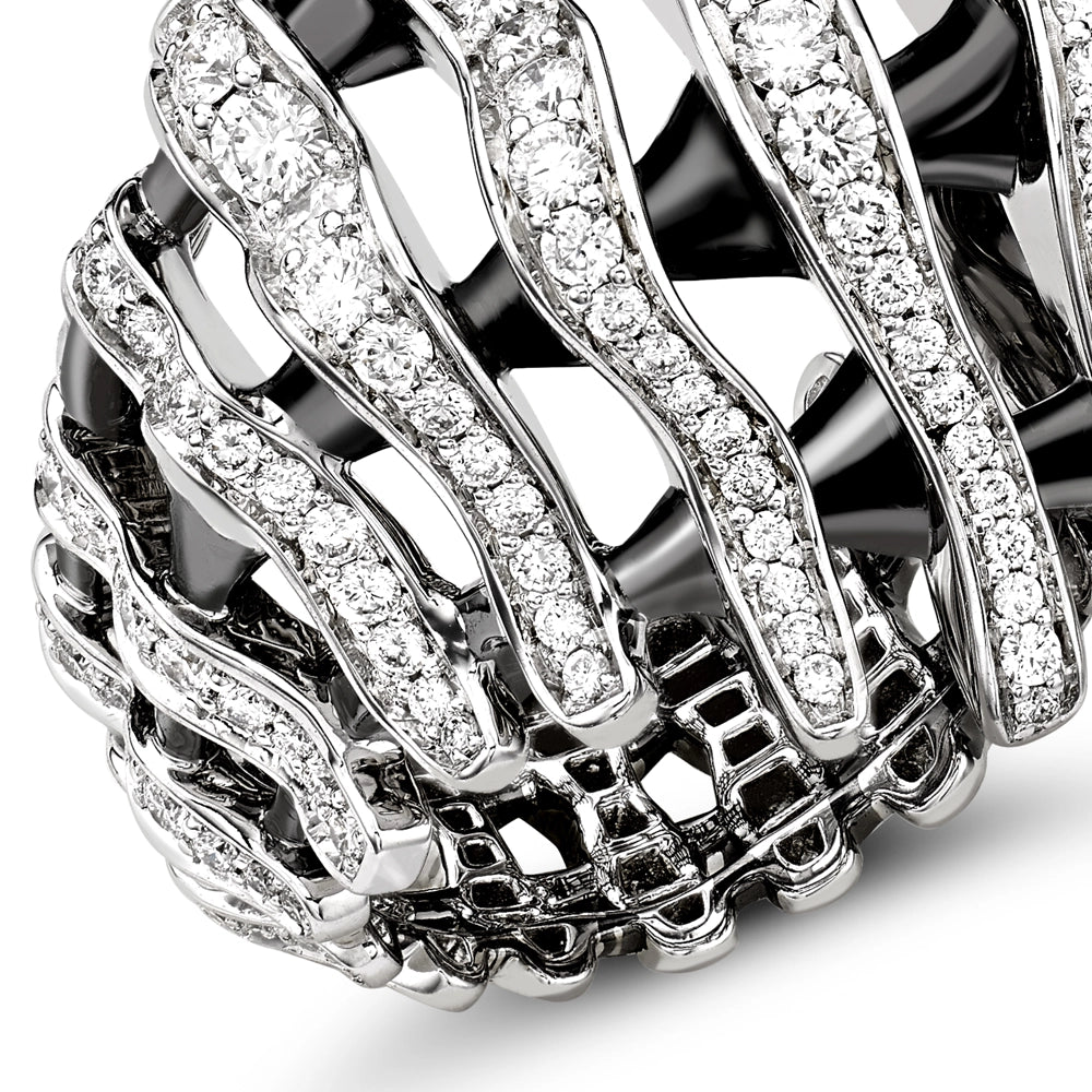 Fabergé x Game of Thrones White Gold and Diamond Dragon Bones Ring | Fabergé