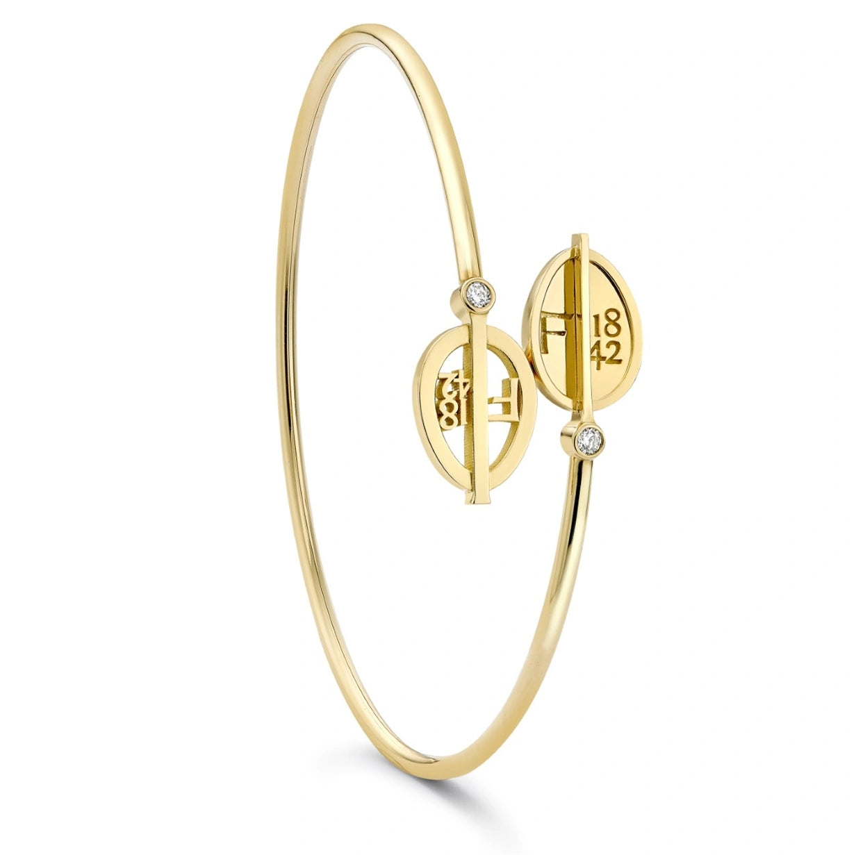 Yellow Gold & Diamond Egg Crossover Bracelet | Fabergé