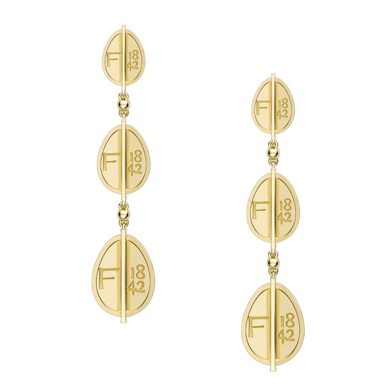 Yellow Gold Egg Drop Earrings | Fabergé