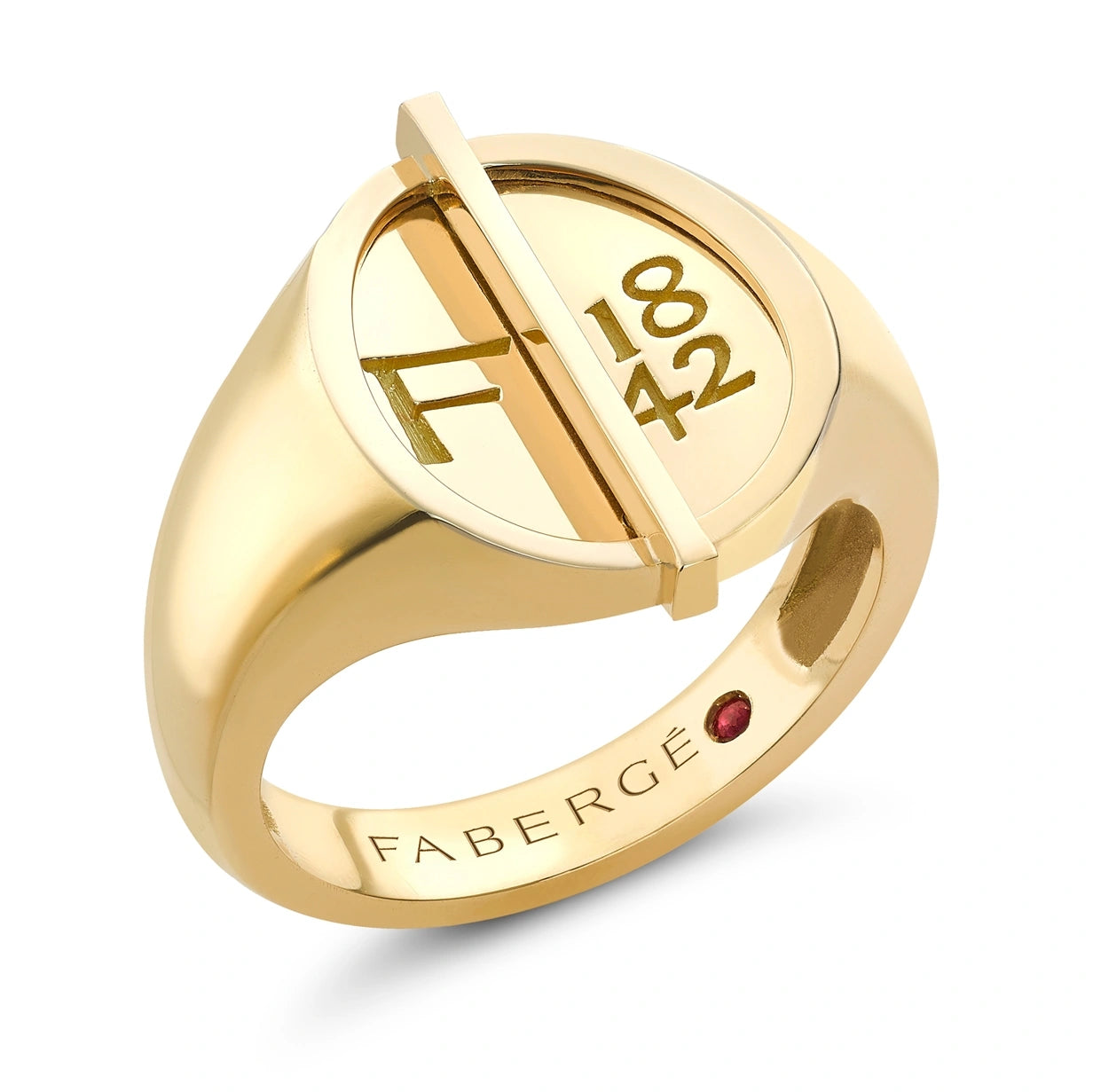 Yellow Gold Egg Signet Ring | Fabergé
