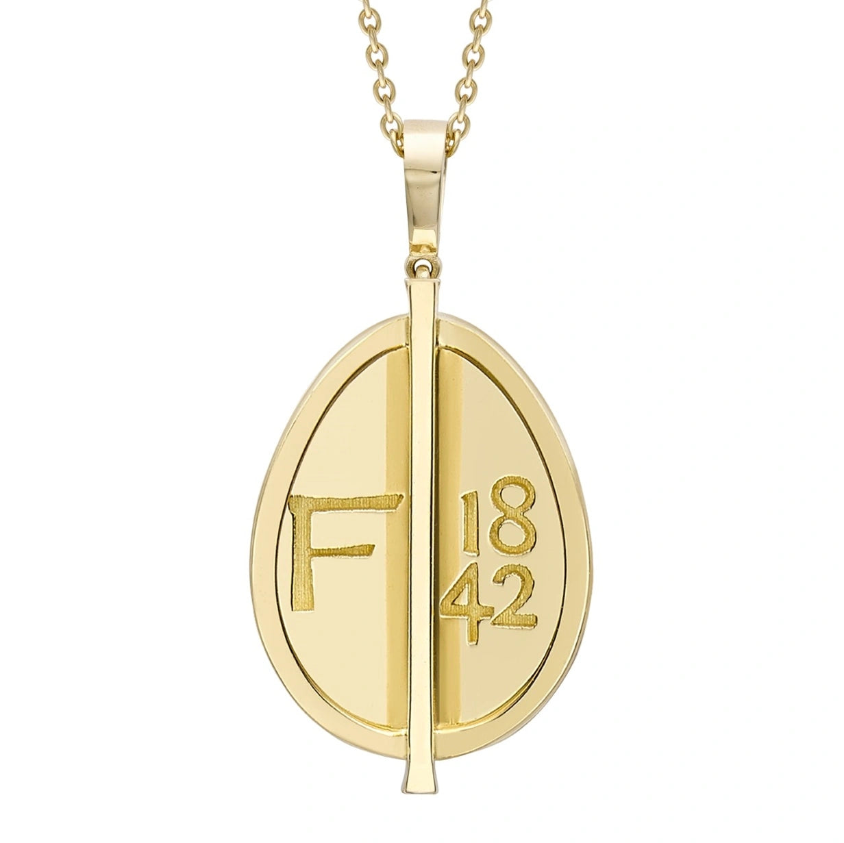 Yellow Gold Grande Egg Pendant | Fabergé