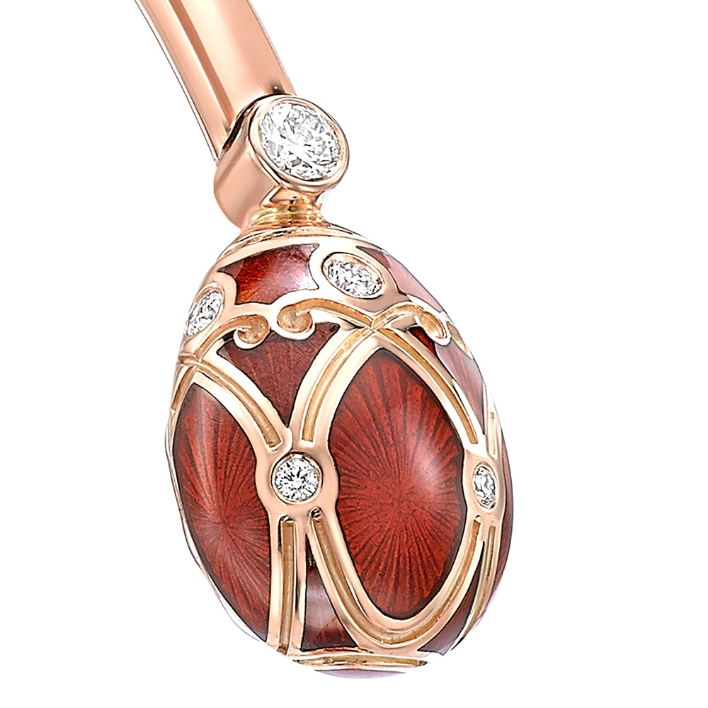 Rose Gold, Diamond & Red Enamel Open Bracelet | Fabergé