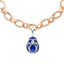 White Gold Diamond & Royal Blue Guilloché Enamel Egg Charm | Fabergé