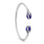 White Gold, Diamond & Blue Enamel Open Bracelet | Fabergé