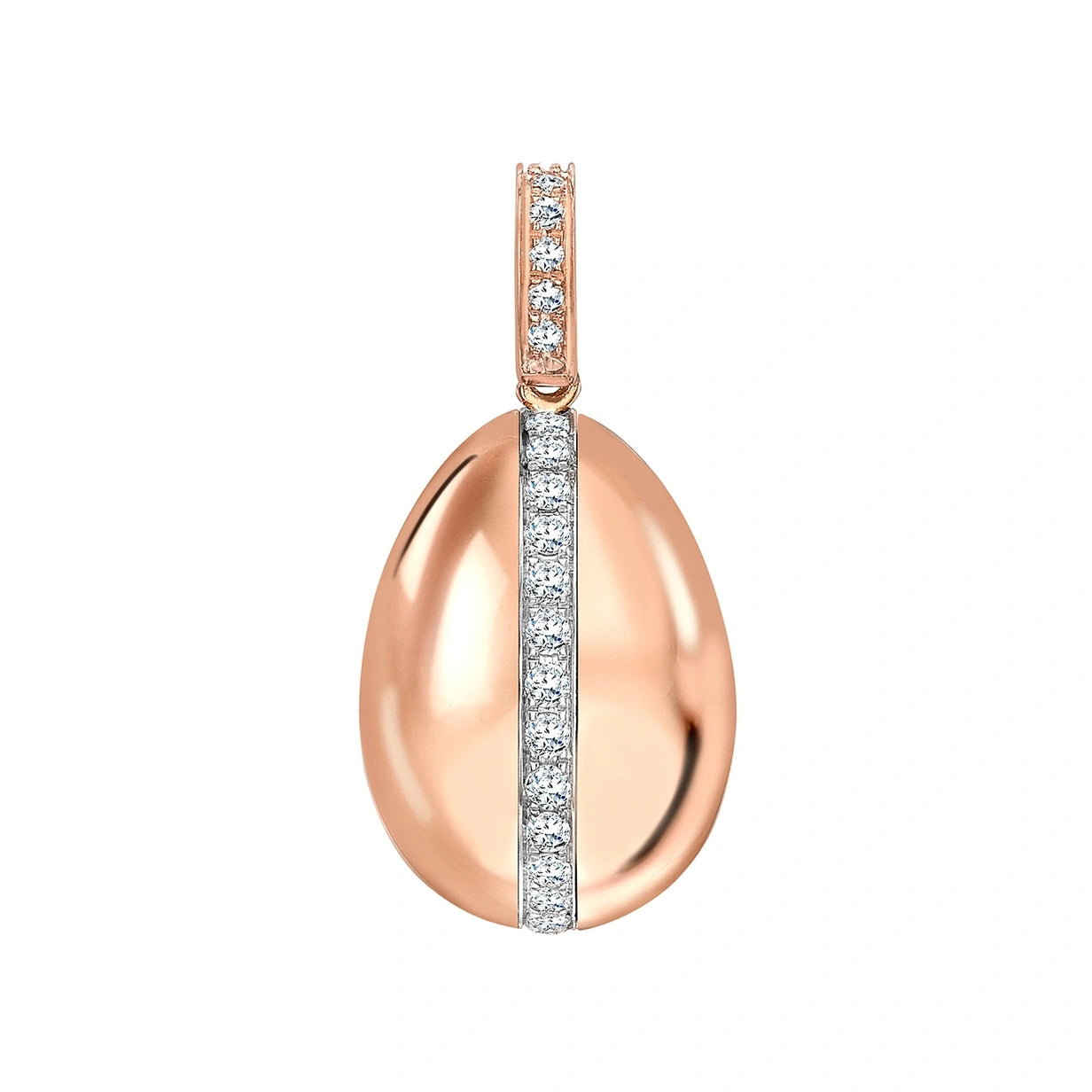 Rose Gold Diamond Egg Charm | Fabergé