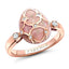 Rose Gold Diamond & Pink Guilloché Enamel Egg Ring | Fabergé