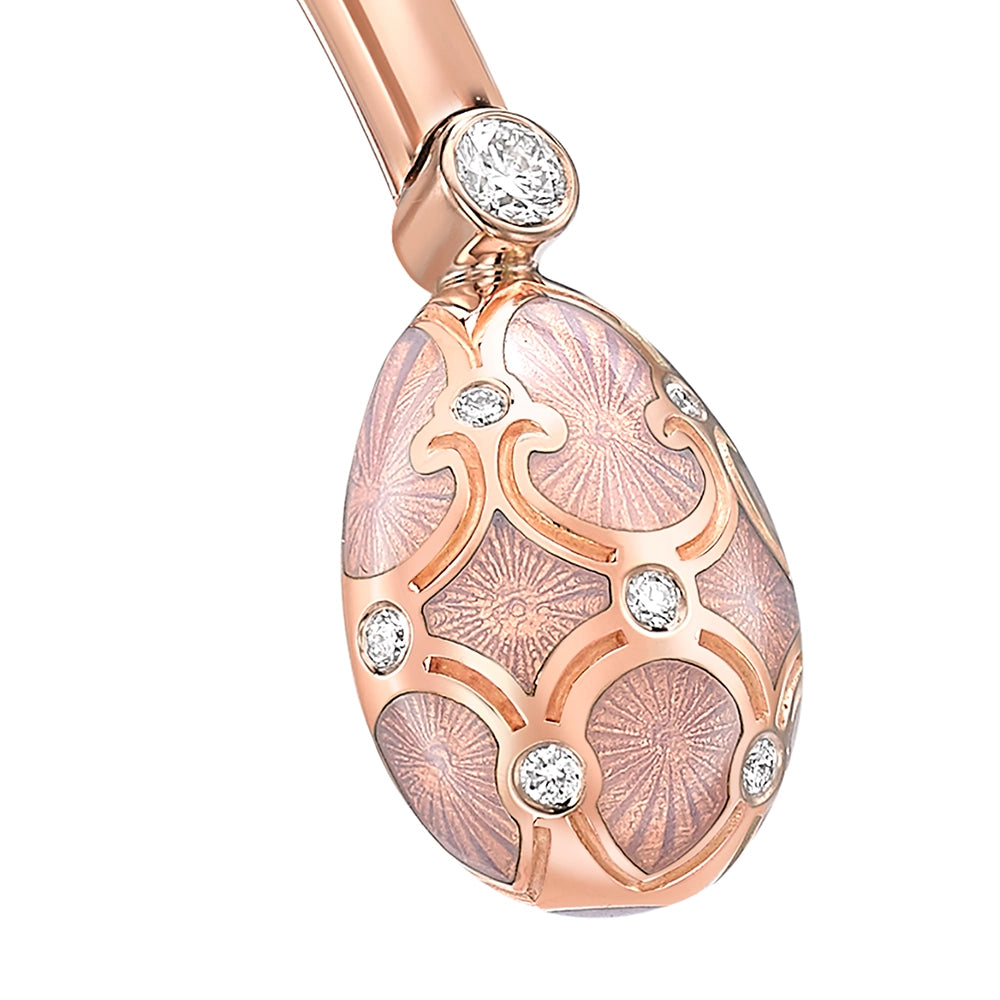 Rose Gold, Diamond & Pink Enamel Open Bracelet | Fabergé
