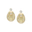 Heritage Yelagin Yellow Gold Diamond & White Opalescent Guilloché Enamel Earstuds