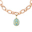 Yellow Gold Diamond & Turquoise Guilloché Enamel Egg Charm | Fabergé