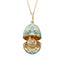 Yellow Gold Diamond & Turquoise Guilloché Enamel Hen Surprise Locket | Fabergé