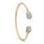Yellow Gold Diamond & Turquoise Guilloché Enamel Open Bracelet | Fabergé