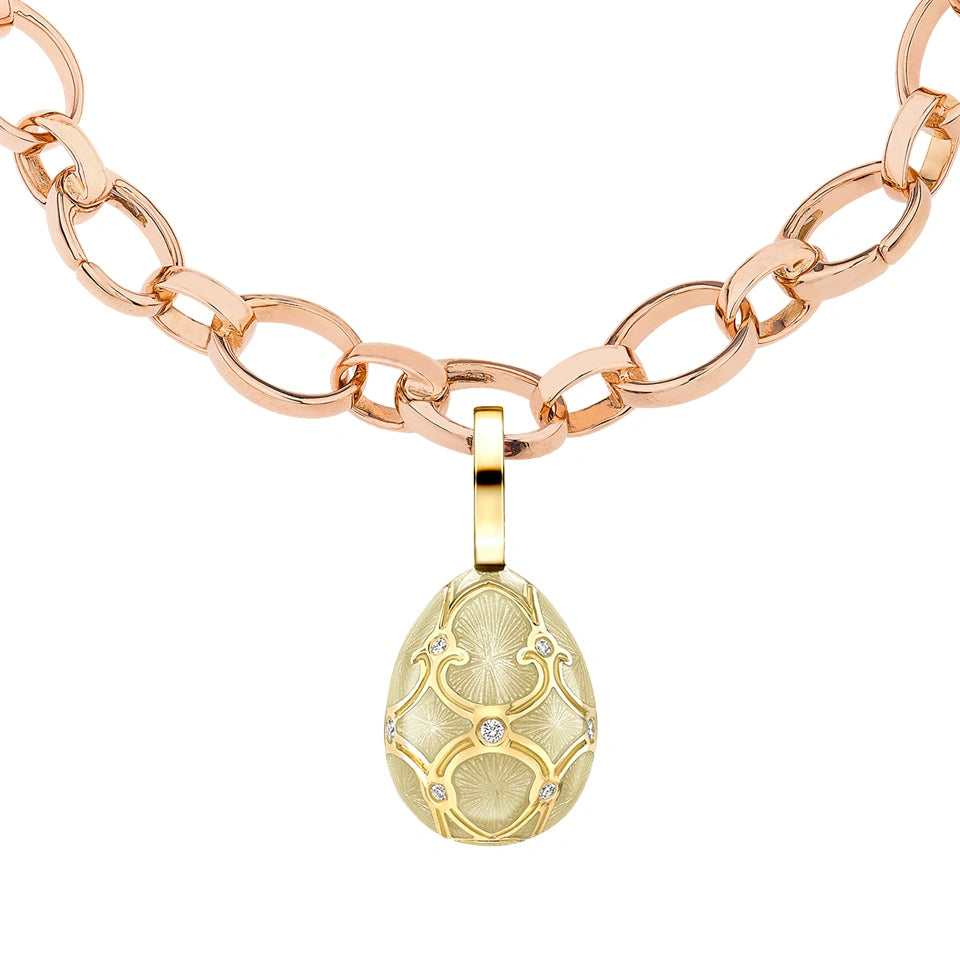 Faberge Egg Charm – Palais Tsarskoye Selo White Charm