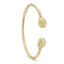 Yellow Gold, Diamond & White Enamel Open Bracelet | Fabergé