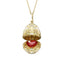 white enamel heart locket