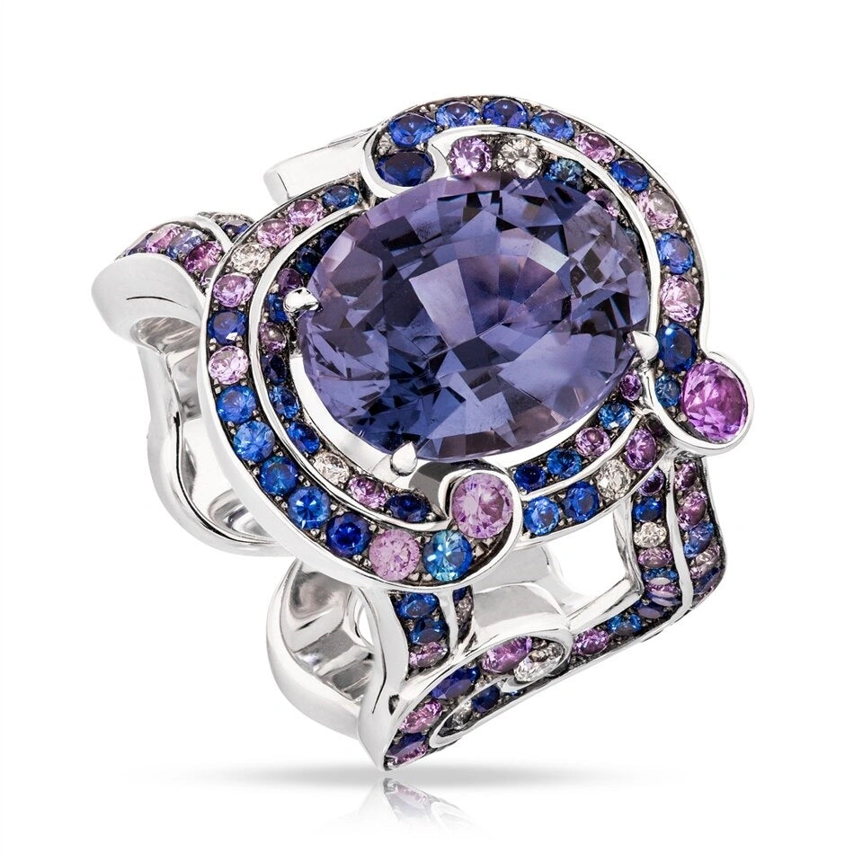 Rococo Exuberant Lavender Spinel White Gold Ring | Fabergé