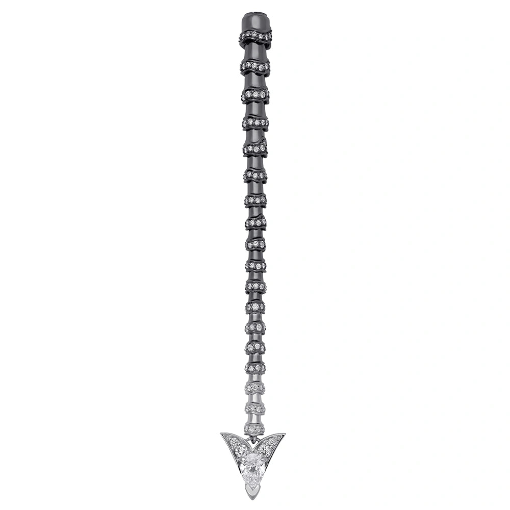 The Fabergé x Game of Thrones White Gold and Black Rhodium Diamond Flame Egg Transformable Pendant | Fabergé