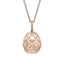 Brushed Rose Gold & Diamond Set Egg Pendant I Fabergé
