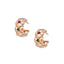 Brushed Rose Gold Gemstone Huggie Hoop Earrings | Fabergé