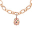 Brushed Rose Gold & Multicoloured Gemstone Set Egg Charm | Fabergé