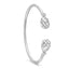 Treillage Brushed White Gold & Diamond Open Set Bracelet