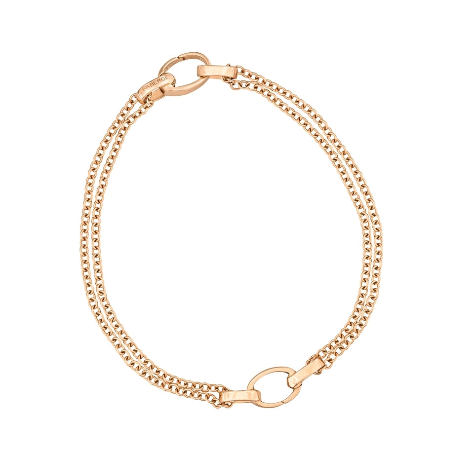 Rose Gold Dual Charm Bracelet | Fabergé