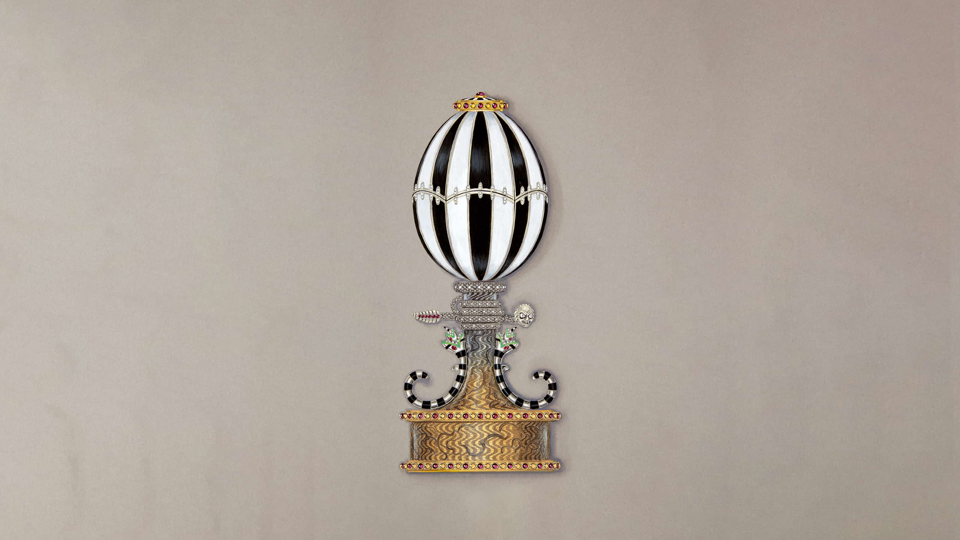 Fabergé X Beetlejuice Beetlejuice Egg Objet, In Partnership With Tim Burton
