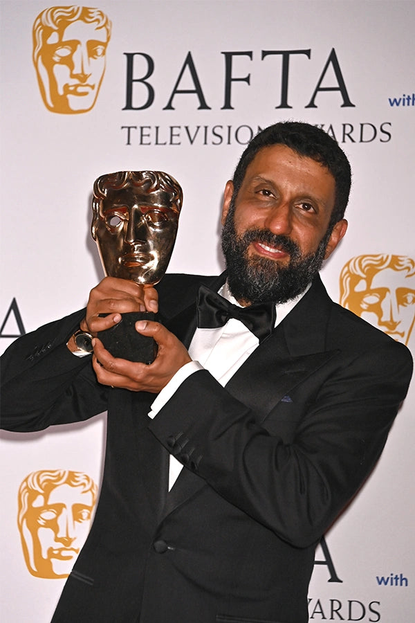 Adeel Akhtar Wears Fabergé at the BAFTA Television Awards 2023
